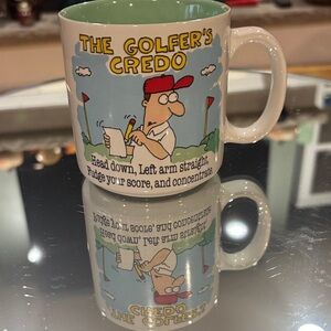 The Golfer's Credo Mug - Green and White